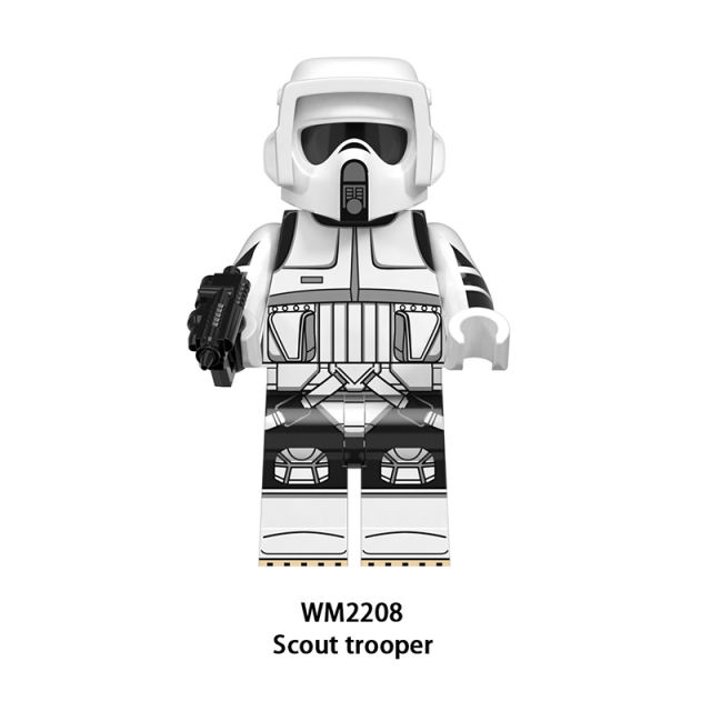 WM6121 Star Wars Series Minifigures  Dark Stormtrooper Building Blocks MOC Ahsoka Scout Soldier Figures Bricks Model Toys Gift