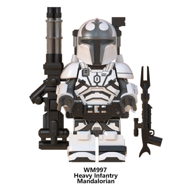 WM6094 Star Wars Series Minifigures Heavy Infantry Mandalorian Building Blocks MOC Trooper Figures Bricks Model Toys Gift For Kids