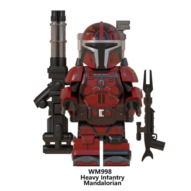 WM6094 Star Wars Series Minifigures Heavy Infantry Mandalorian Building Blocks MOC Trooper Figures Bricks Model Toys Gift For Kids