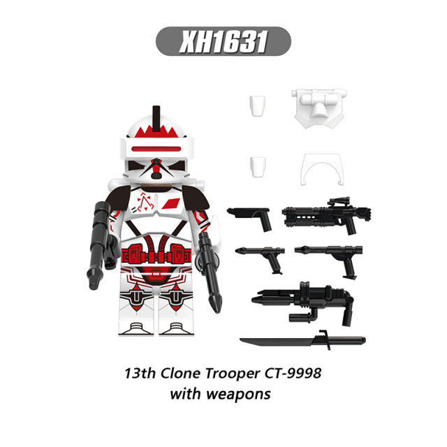 X0303 Star Wars Series Minifigures Clone Trooper Building Blocks MOC Recon Soldier Medic Figures Bricks Model Toys Gift For Kids