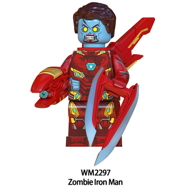 WM6132 Marvel Super Heroes Series Minifigures Spider-Man Building Blocks MOC Zombie Avengers League Figures Bricks Model Toys
