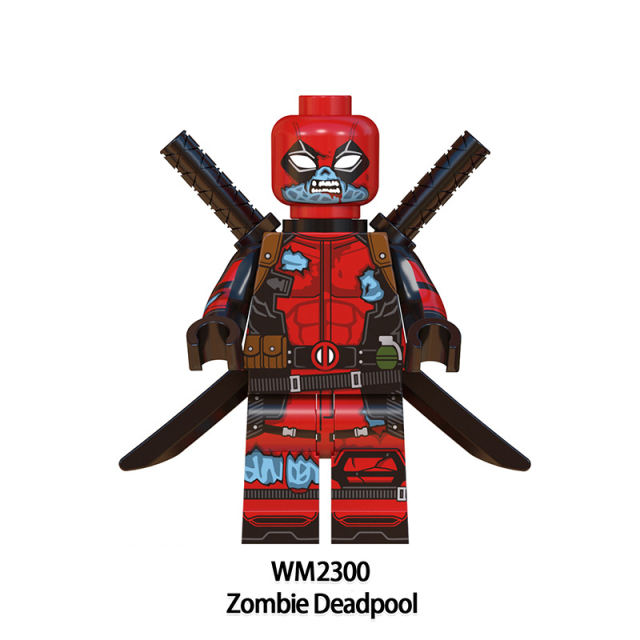 WM6132 Marvel Super Heroes Series Minifigures Spider-Man Building Blocks MOC Zombie Avengers League Figures Bricks Model Toys