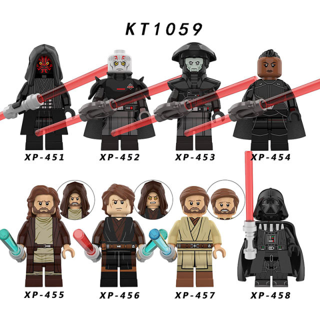 KT1059 Star Wars Minifigures Black Knight Darth Maul Building Blocks MOC Obi-Wan Figures Bricks Model Toys Gifts For Children