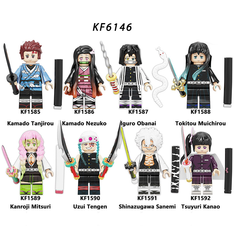 KF6146 Demon Slayer Minifigures Building Blocks Bricks Toys