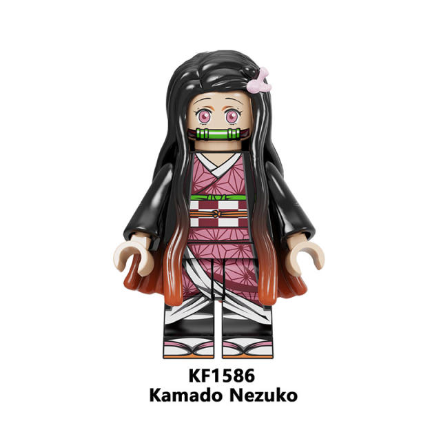 KF6146 Demon Slayer Minifigures Kamado Tanjirou Nezuko Building Blocks MOC Kanroji Mitsuri Figures Bricks Model Toys Gifts for Kids