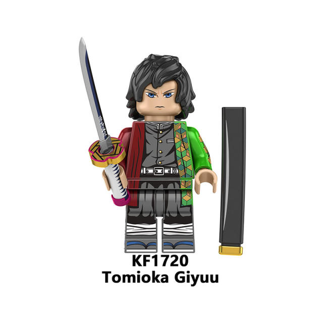 KF6162 Demon Slayer Minifigures Kamado Tanjirou Akaza Building Blocks MOC Agatsuma Zenitsu Figures Bricks Model Toys Gifts for Kids