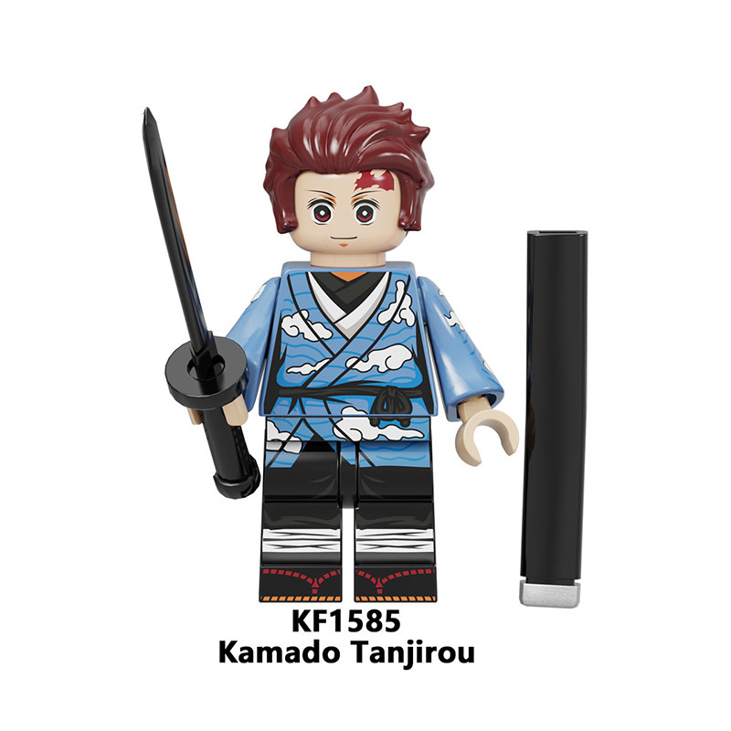 KF6146 Demon Slayer Minifigures Kamado Tanjirou Nezuko Building Blocks MOC Kanroji Mitsuri Figures Bricks Model Toys Gifts for Kids