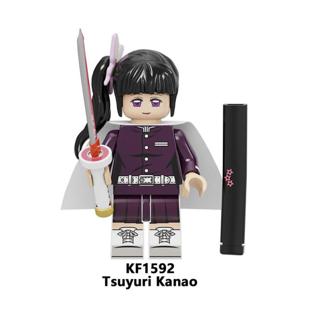 KF6146 Demon Slayer Minifigures Kamado Tanjirou Nezuko Building Blocks MOC Kanroji Mitsuri Figures Bricks Model Toys Gifts for Kids