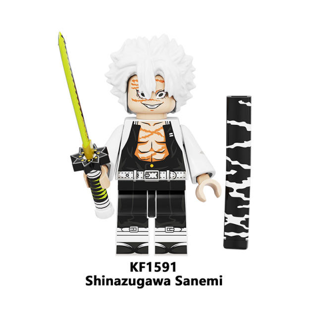 KF6146 Demon Slayer Minifigures Kamado Tanjirou Nezuko Building Blocks MOC Kanroji Mitsuri Figures Bricks Model Toys Gifts for Kids