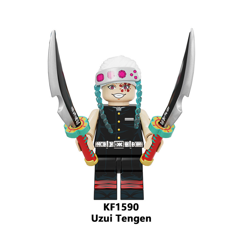 KF6146 Demon Slayer Minifigures Kamado Tanjirou Nezuko Building Blocks MOC Kanroji Mitsuri Figures Bricks Model Toys Gifts for Kids