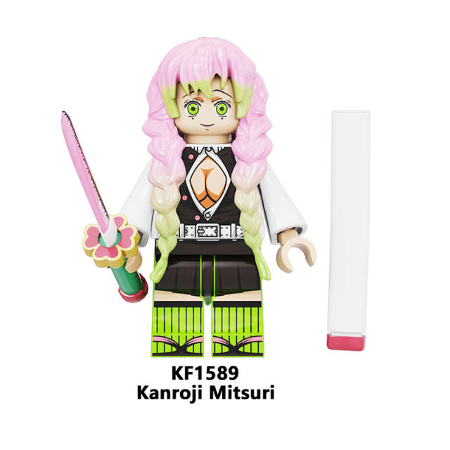 KF6146 Demon Slayer Minifigures Kamado Tanjirou Nezuko Building Blocks MOC Kanroji Mitsuri Figures Bricks Model Toys Gifts for Kids