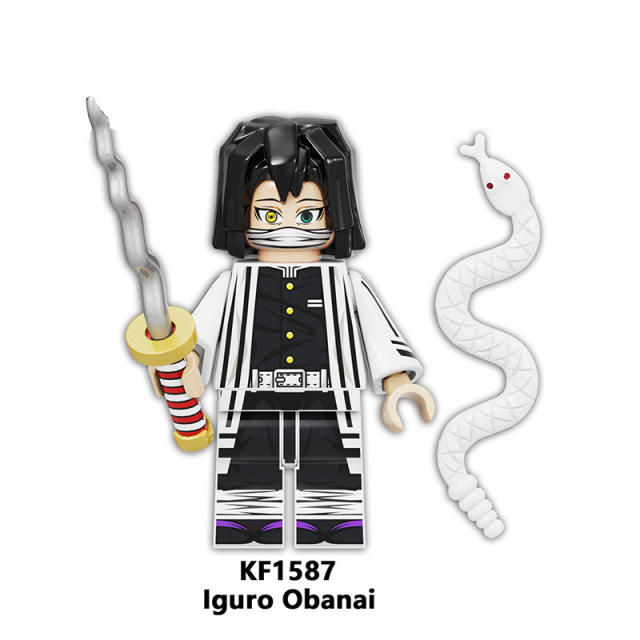 KF6146 Demon Slayer Minifigures Kamado Tanjirou Nezuko Building Blocks MOC Kanroji Mitsuri Figures Bricks Model Toys Gifts for Kids