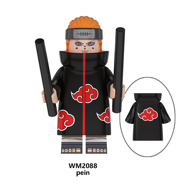 WM6105 Naruto Series Minifigures Kakashi Kakuzu Sasuke Building Blocks Uzumaki Naruto Anime Cartoon Figures MOC Bricks Toys Gifts