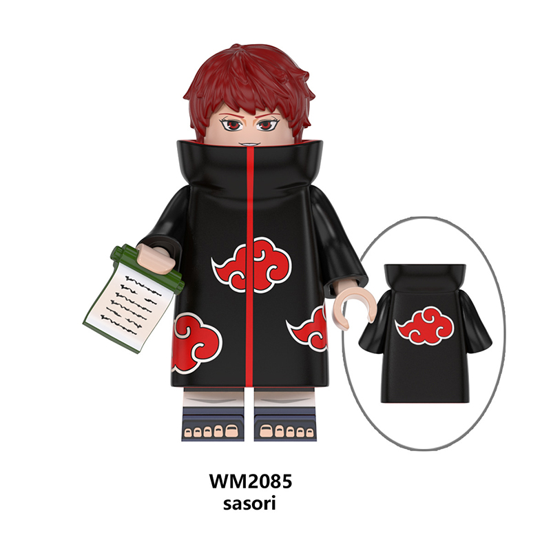 WM6105 Naruto Series Minifigures Kakashi Kakuzu Sasuke Building Blocks Uzumaki Naruto Anime Cartoon Figures MOC Bricks Toys Gifts