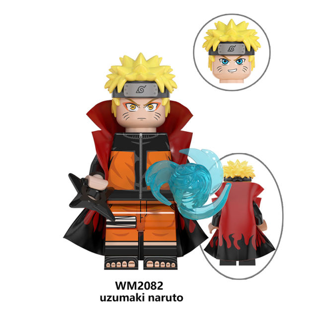 WM6105 Naruto Series Minifigures Kakashi Kakuzu Sasuke Building Blocks Uzumaki Naruto Anime Cartoon Figures MOC Bricks Toys Gifts