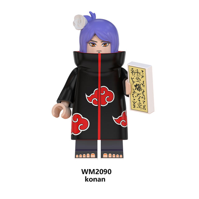 WM6106 Naruto Series Minifigures Konan Zetsu Deidara Building Blocks Uzumaki Naruto Anime Cartoon Figures MOC Bricks Toys Gifts