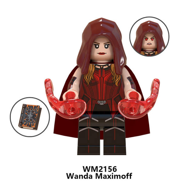 WM6115 Marvel Super Heroes Series Minifigures Wanda Maximoff Bily Building Blocks MOC Figures Bricks Model Toys Gifts For Children