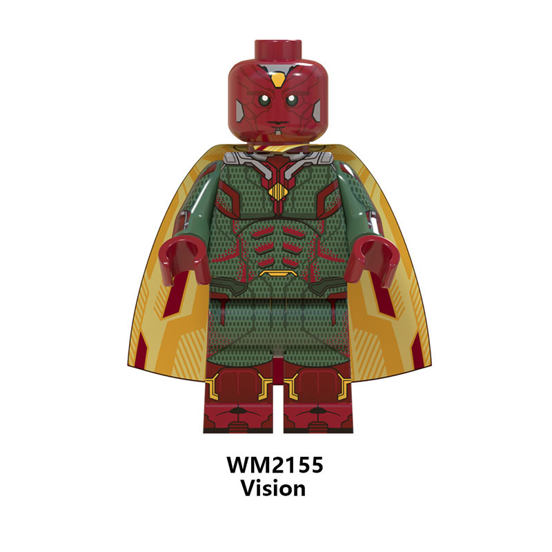 WM6115 Marvel Super Heroes Series Minifigures Wanda Maximoff Bily Building Blocks MOC Figures Bricks Model Toys Gifts For Children
