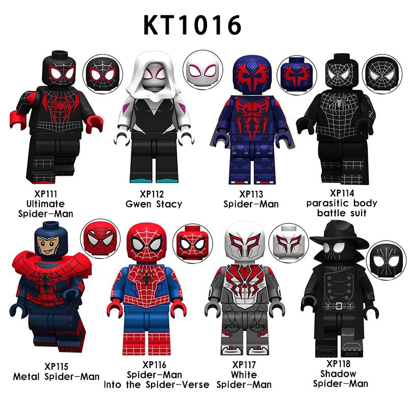 KT1016 Marvel Super Heroes Series Minifigures Spider-Man Ultimate Shadow Building Blocks Figures Bricks Model Toys Gifts For Kids