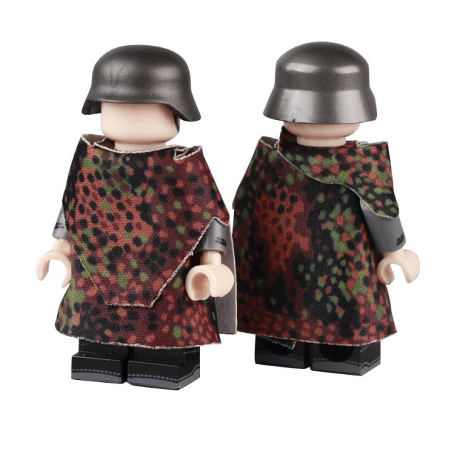 WW2 Germany Military Weapon Accessories Army Soldiers Minifigs Building Blocks Camouflage Coat Clothes Bricks Model Toys Gifts