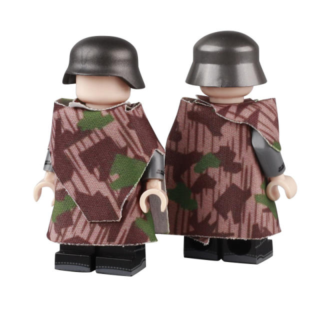 WW2 Germany Military Weapon Accessories Army Soldiers Minifigs Building Blocks Camouflage Coat Clothes Bricks Model Toys Gifts