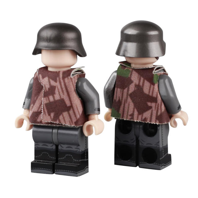 WW2 Military Weapons Accessories Camouflage Germany Soldiers Minifigs Building Blocks Army Clothes Coat Bricks Model Toys Gifts