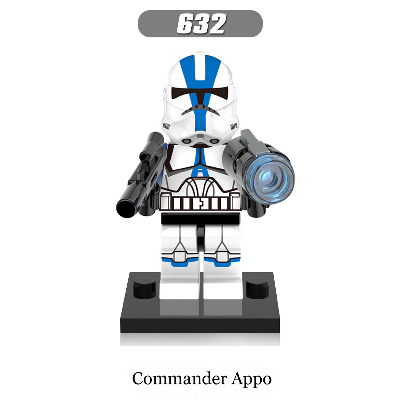 X0162 Star Wars Minifigs Building Blocks Yellow Utapou Clone Trooper Commander Kashyyyk Commander Appo Commander Gree White Clone Soldiers Action Assemble Bricks Educational Toys