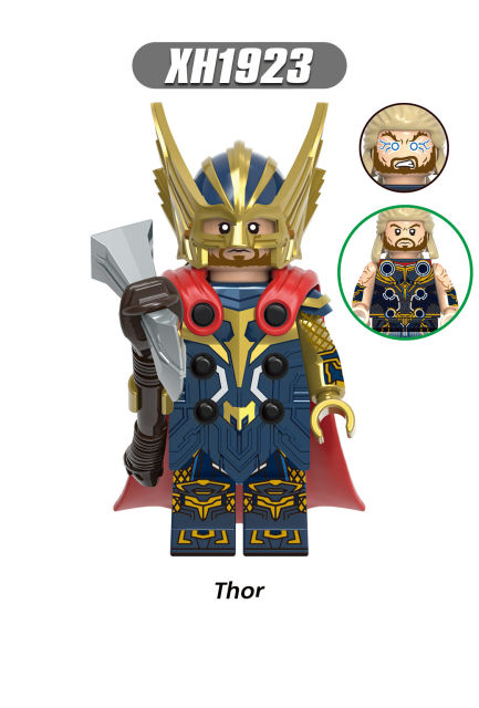 X0339Super Heroes Marvel Minifigs Thor Gorr Star Lord Kory Valkyrie Building Blocks Action Assemble Bricks Educational Toys