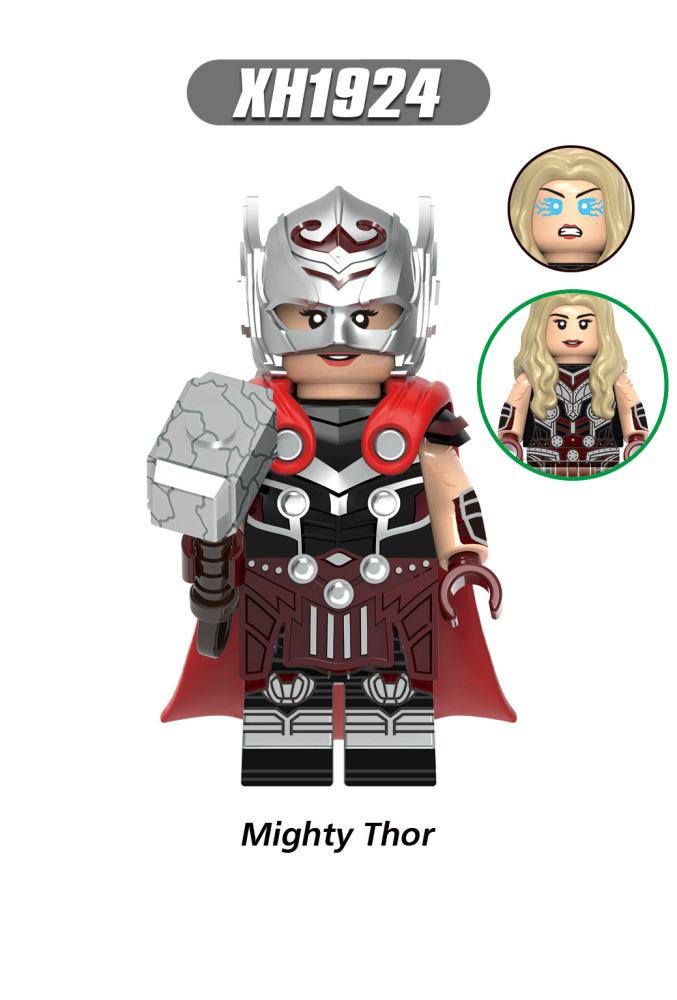 X0339Super Heroes Marvel Minifigs Thor Gorr Star Lord Kory Valkyrie Building Blocks Action Assemble Bricks Educational Toys