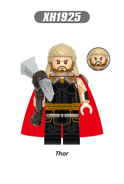X0339Super Heroes Marvel Minifigs Thor Gorr Star Lord Kory Valkyrie Building Blocks Action Assemble Bricks Educational Toys