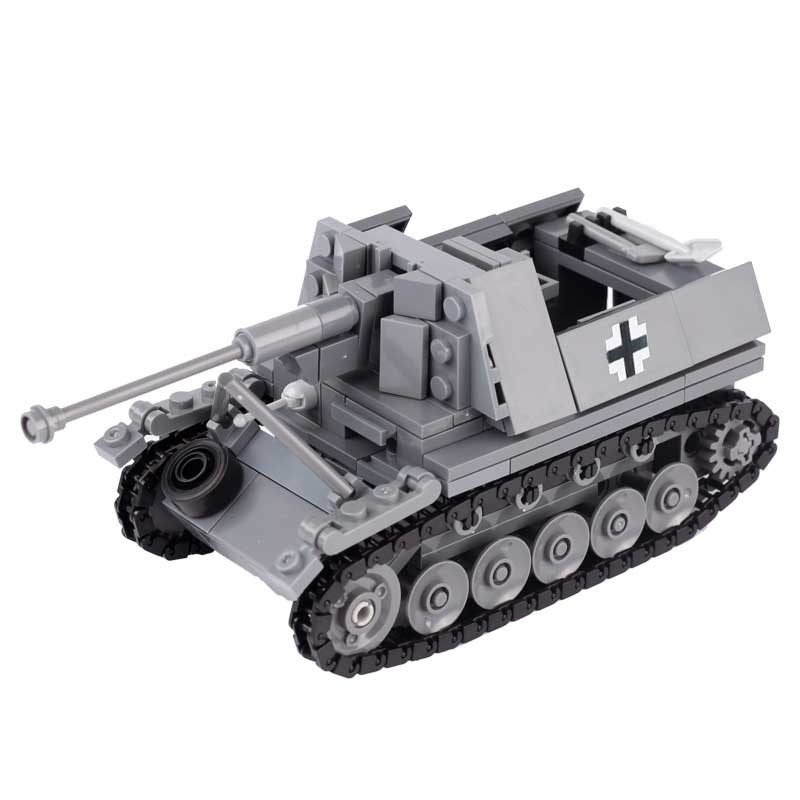 WW2 Military Germay Weapons SD.KFZ.135 Weasel Tank Destroyer Marder Building Blocks Army Model MOC Accessories Toys Children