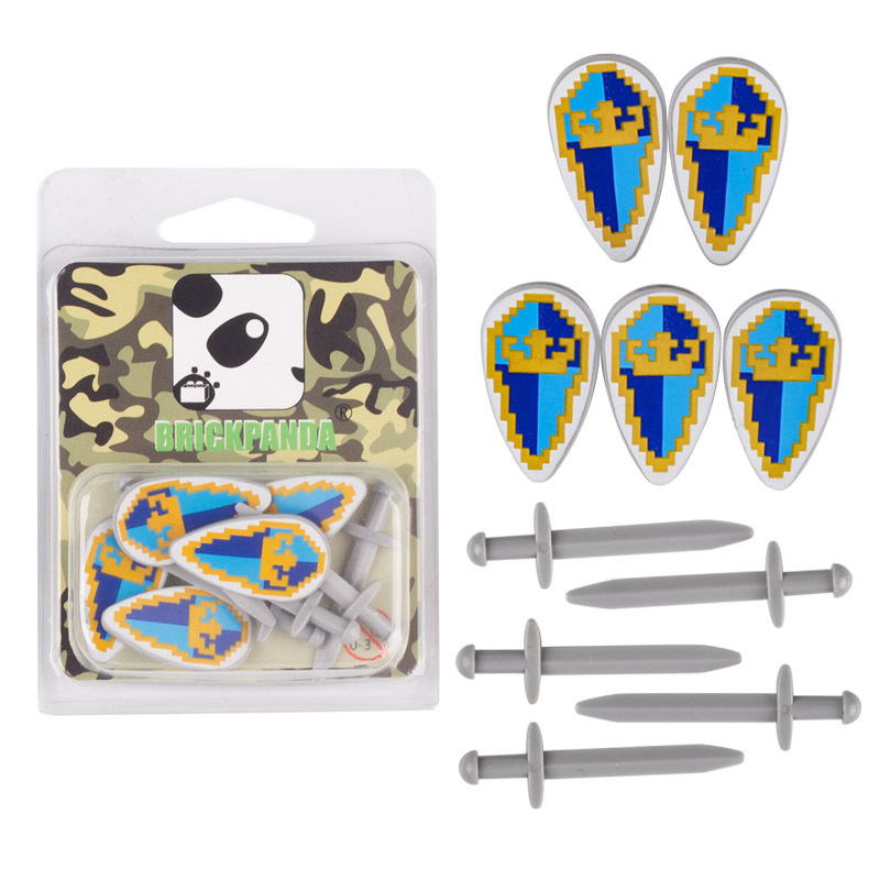 Medieval Military Castle Knight Weapon Building Blocks Spartan Warrior Minifigs Sword Arrow Shield Spear Crossbow Bricks Toys
