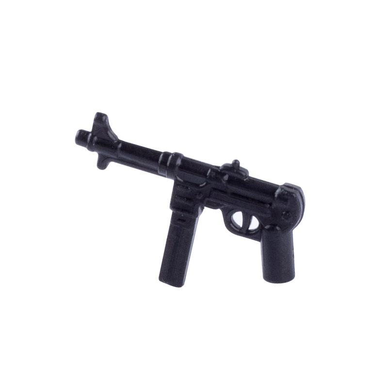 WW2 Military MP40 Mini Submachine Gun Arms Weapon Building Blocks Germany Soldiers Army Special Forces SWAT Police Action Minifigures Accessories Assemble Educational DIY MOC Bricks Toys Gift for Childeren Boys