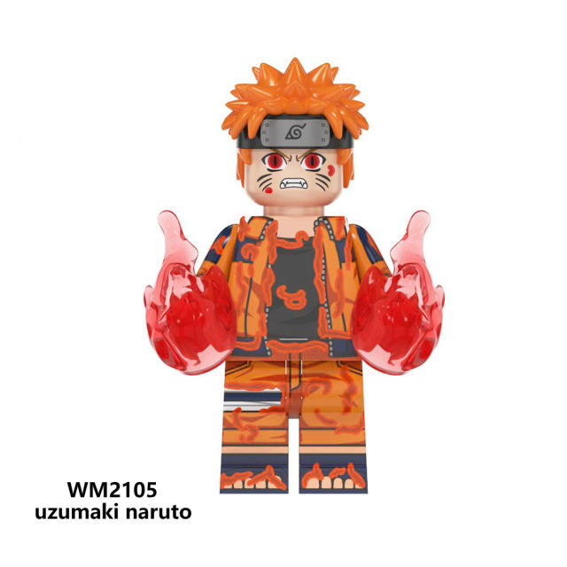 WM6108 Naruto Marvel Super Heroes Spider Man Minifigs Building Blocks uzumaki namikaze minato Models Toys Gifts For Children