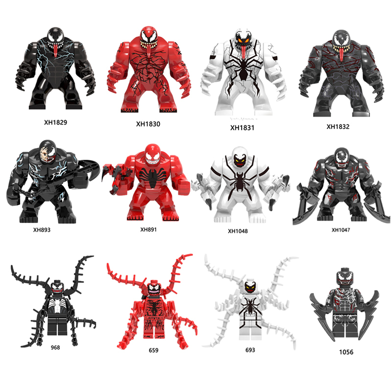 Marvel Super Heros Series Minifigures AntiVenom Building Blocks Amazing SpiderMan Carnage Avengers Figures MOC Bricks Model Toys