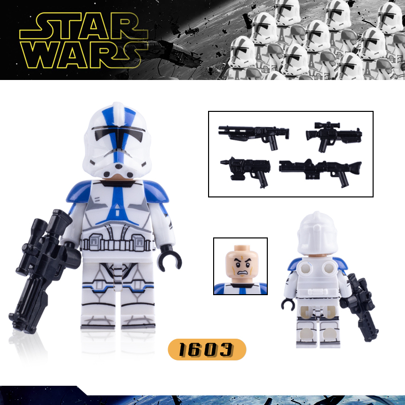X0300 Star Wars Series Battalio Trooper Minifigs Building Blocks MOC Legion Soldier Commander Figures Bricks Model Toys Gift