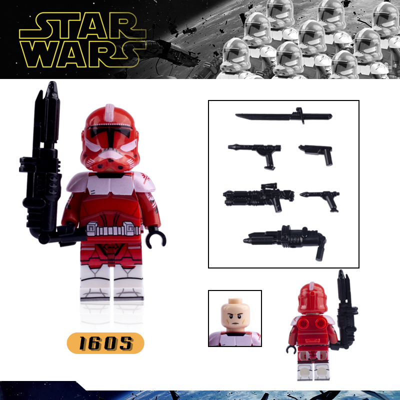 X0300 Star Wars Series Battalio Trooper Minifigs Building Blocks MOC Legion Soldier Commander Figures Bricks Model Toys Gift