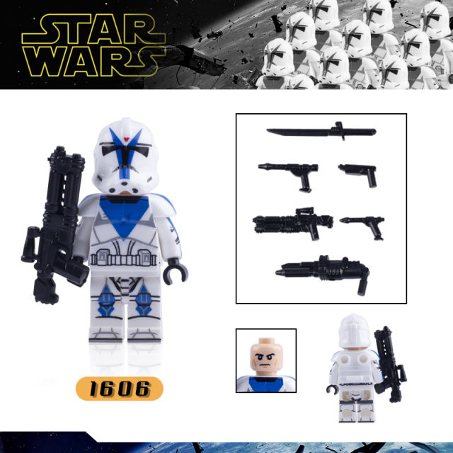 X0300 Star Wars Series Battalio Trooper Minifigs Building Blocks MOC Legion Soldier Commander Figures Bricks Model Toys Gift