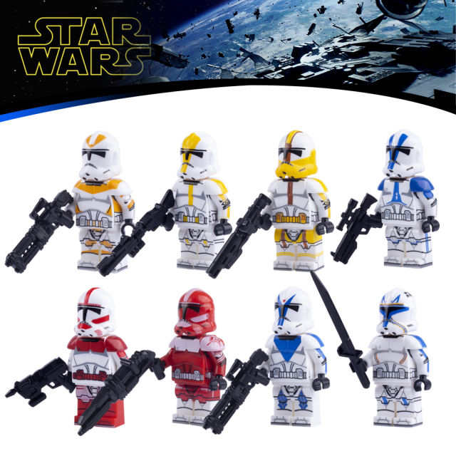 X0300 Star Wars Series Battalio Trooper Minifigs Building Blocks MOC Legion Soldier Commander Figures Bricks Model Toys Gift