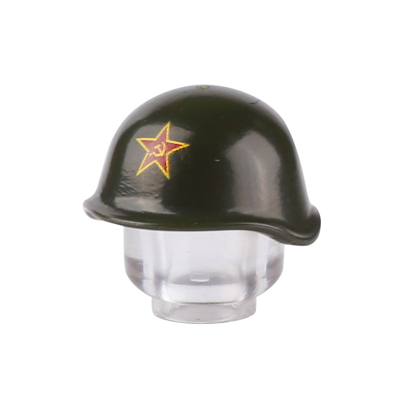WW2 SSH40 Soviet Soldier Minifigs Military Weapon Helmet Building Block Army Caps Hats Headgear Accessories Bricks Model Toys