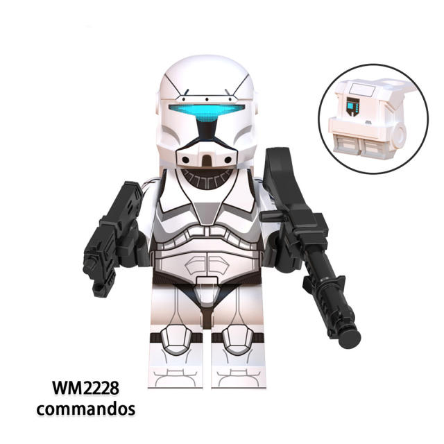 WM6124 Movie Commandos Star Wars Minifigs Building Blocks Captain Fixer Gregor Omega Squad Models Toys Gifts For Children