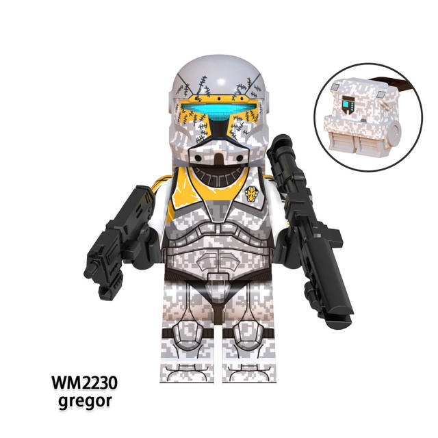 WM6124 Movie Commandos Star Wars Minifigs Building Blocks Captain Fixer Gregor Omega Squad Models Toys Gifts For Children
