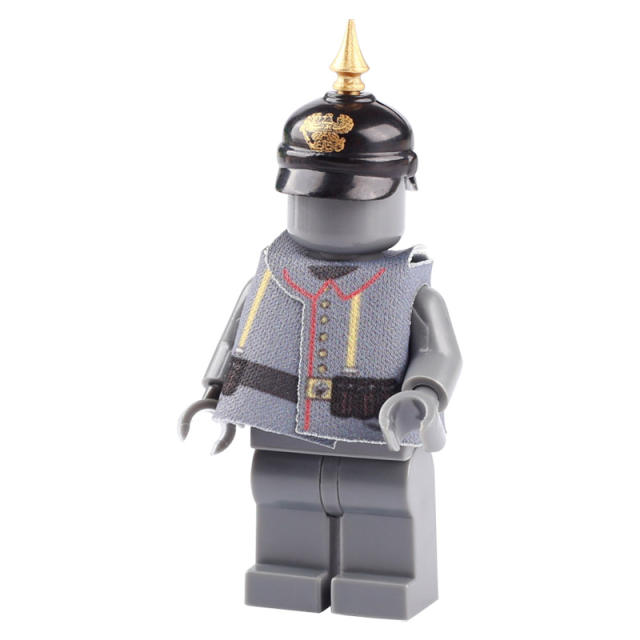 WW1 Germany Military Weapon Coat Soldiers Minifigs Building Blocks Army Officer Medic Fragment Camouflage Raincoat Bricks Model Toys Gifts