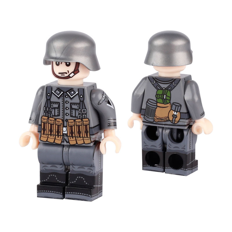 WW2 Germany Military Soldier MP40 Minifigs Building Blocks Army Office Gunner Commando Squadron Leader Weapon Parts Bricks Toys