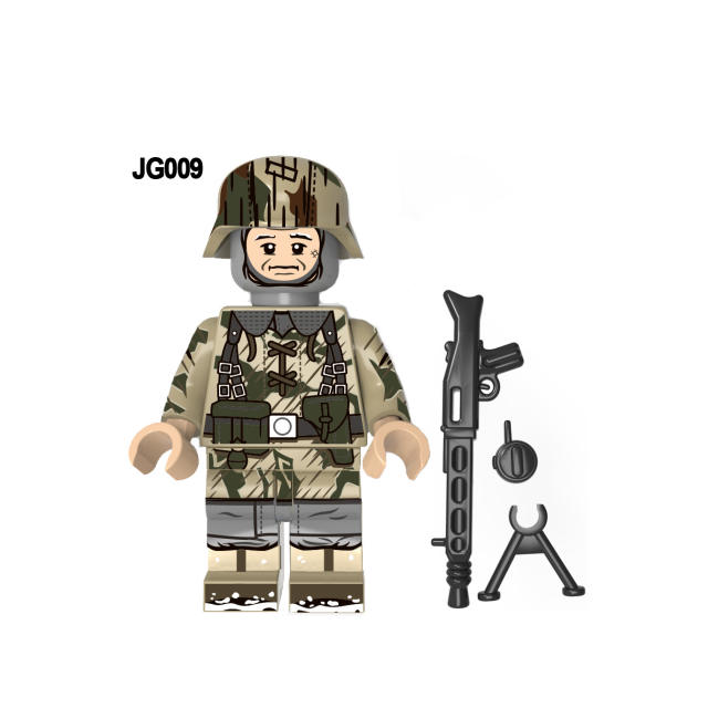 WW2 Military Soldier Germany Herman Goering Paratrooper Minifigs Building Blocks Army Weapons Gun Helmet Parts Mini Bricks Toys