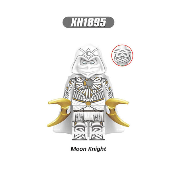 XH1895 Marvel Super Heros Series Moon Knight Minifigs Building Blocks Avengers Action Figures MOC Bricks Model Toys