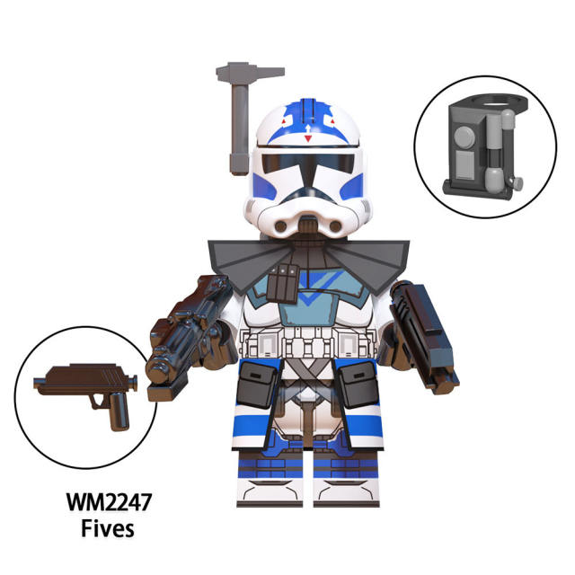 WM6126 Star Wars Minifigs Building Blocks Clone Trooper Commando Rex Dogma Fives Action Figures Toys Gifts For Children