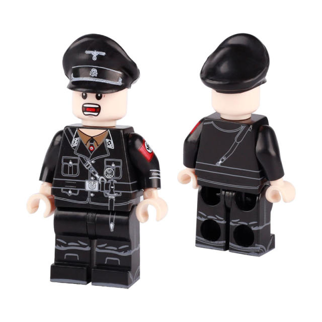 WW2 Germany Military Soldier Minifigs Building Blocks Army Office Gunner Commando Squadron Leader Weapon Parts Bricks Toys