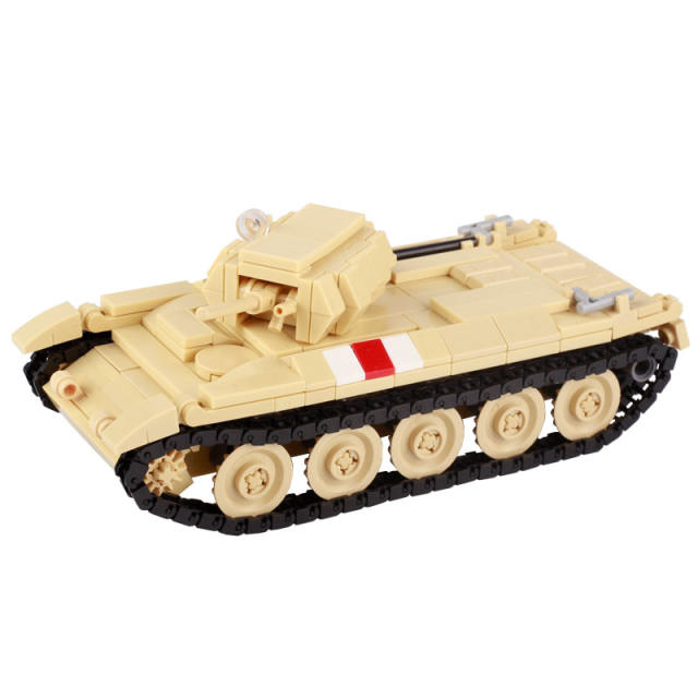 WW2 Military Weapon British Crusader Cruiser Tanks Building Blocks Army Armor Vehicles Car Soldiers Minifigs Model Bricks Toys