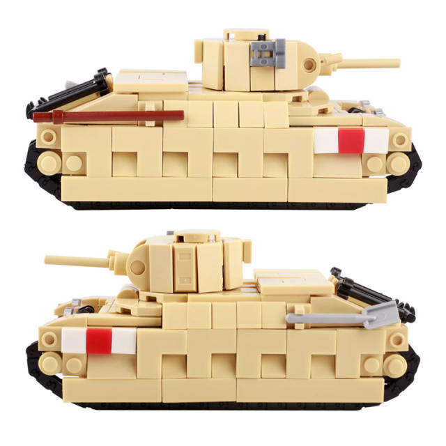 WW2 Military British Matilda Infantry Tanks Building Blocks Weapons Guns Army Armor Vehicles Soldiers Minifigs Model Bricks Toys